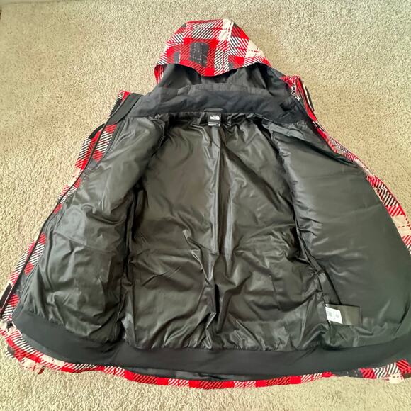 North Face TNF 3 in 1 Monarch Triclimate Jacket Red Plaid Women Ski Snow - Picture 3 of 16